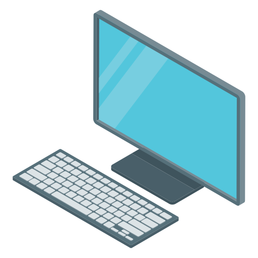 ícono de computador de escritorio